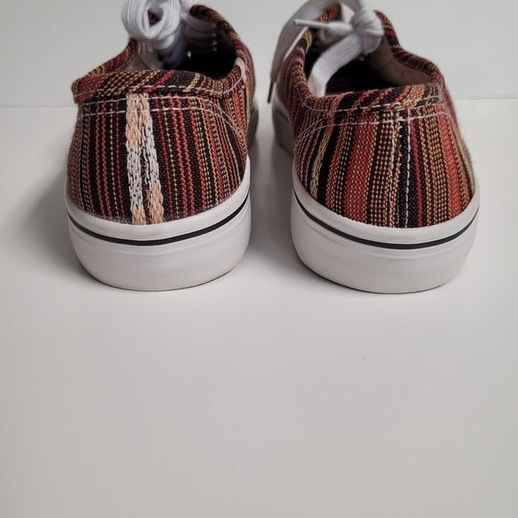 Airwalk Orange Striped Canvas Lace Up Sneakers 7.5 - Picture 6 of 7